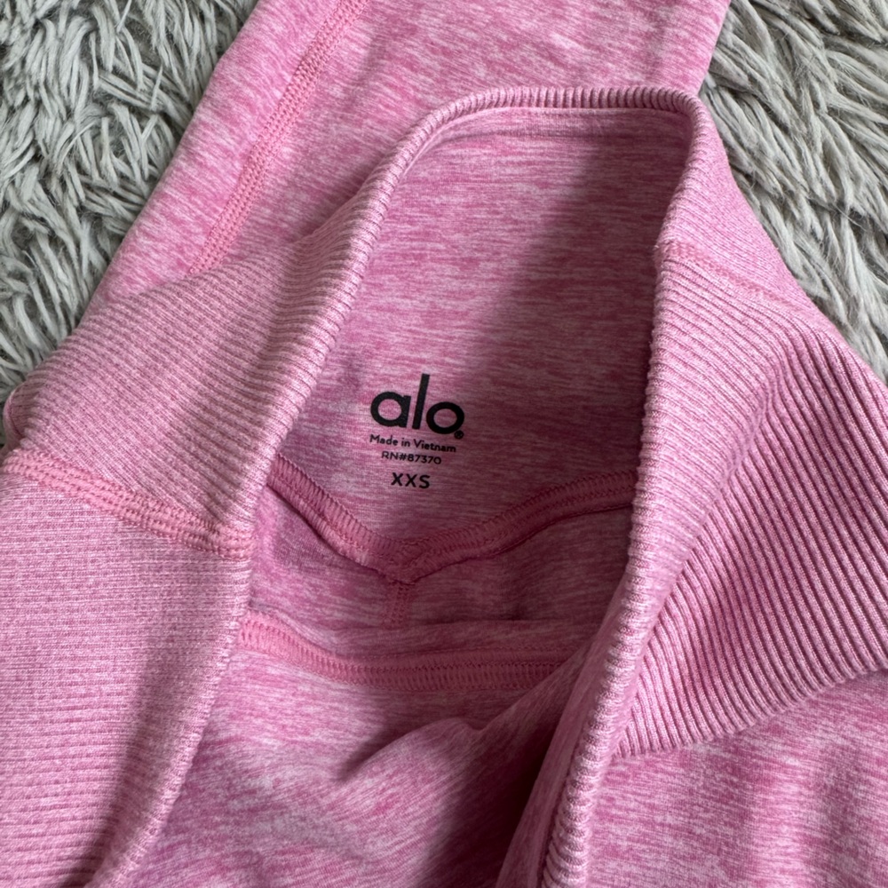 ALO yoga High Waist Alosoft Lounge Legging in Parisian Pink Heather size xxs - Picture 3 of 9